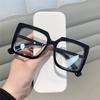 1/2/4PCS Anti Blue Light Blocking Glasses Oversized Square Frame Computer Eyeglasses Clear Lens Optical Glasses for Women/Men