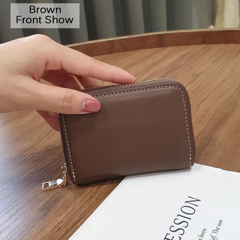 First Layer Cow Leather Card Holder Women Genuine Leather Card Bags For Business Credit ID Cards Driving License Coin Purse