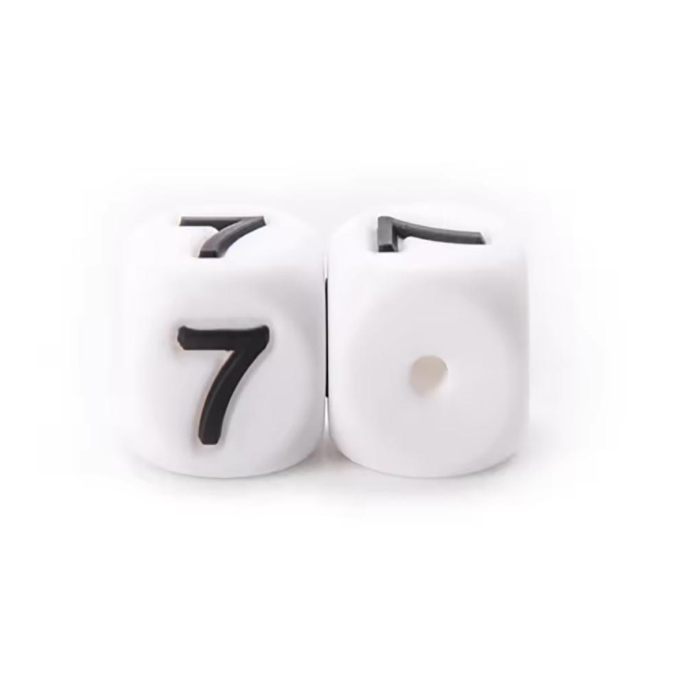 40Pcs/lot 12mm Silicone Digital Star Love Beads Alphabet Beads DIY Pacifier Chain Bracelet Jewelry Accessories