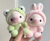 New Cute Piggy Dress Up Doll Plush Toy Rabbit Pendant Keychain Backpack Pendant Pig Doll Frog Festival Surprise Gift