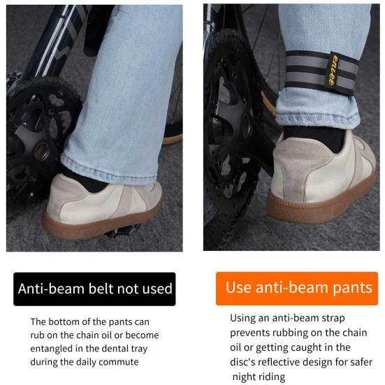 Cycling Pants Reflective Band High Visibility Elastic Adjustable Men Women Night Running Warming Leg Ankle Strap Cycling Accessories