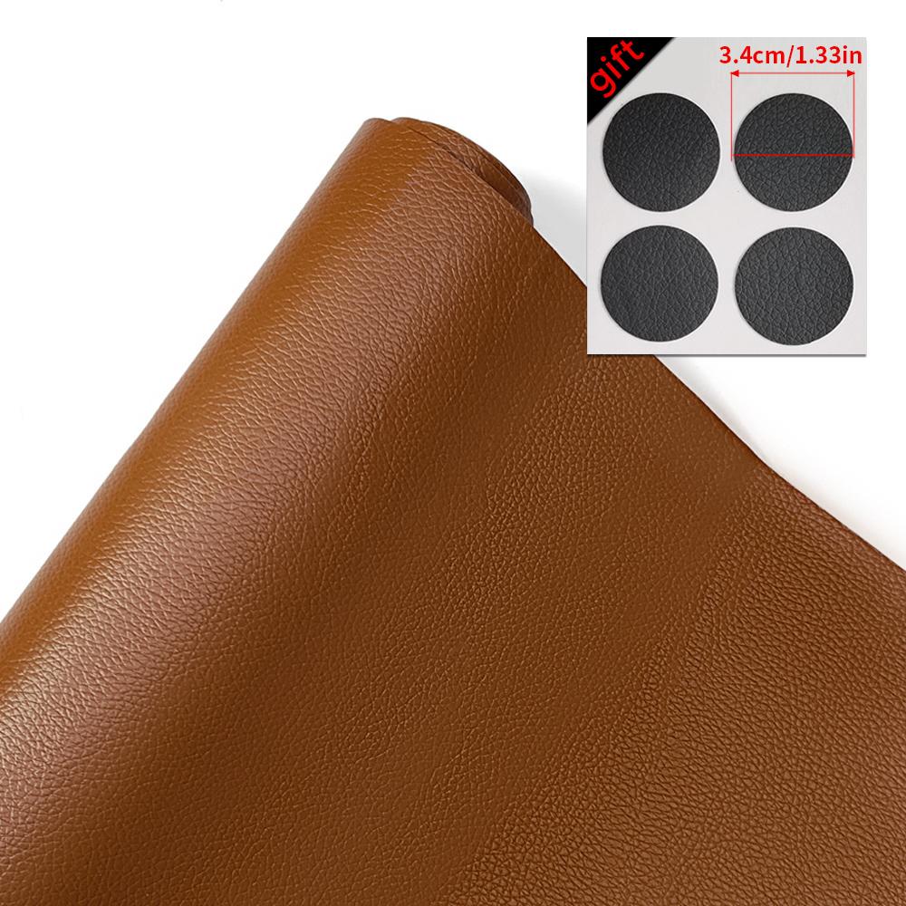 

Self-adhesive Leather Patch Film Wrapping DIY Stickers Waterproof PU Leather Repair Living Room Decoration Car Film Covering 35x50cm