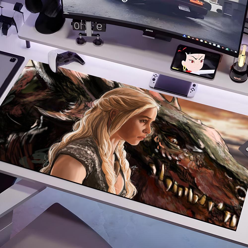 

Hot TV Game Of Thrones Mouse Pad Multiple Sizes Large Square Computer Office Game Table Mats Rubber Anti-slip Mousepads 600x300x2mm