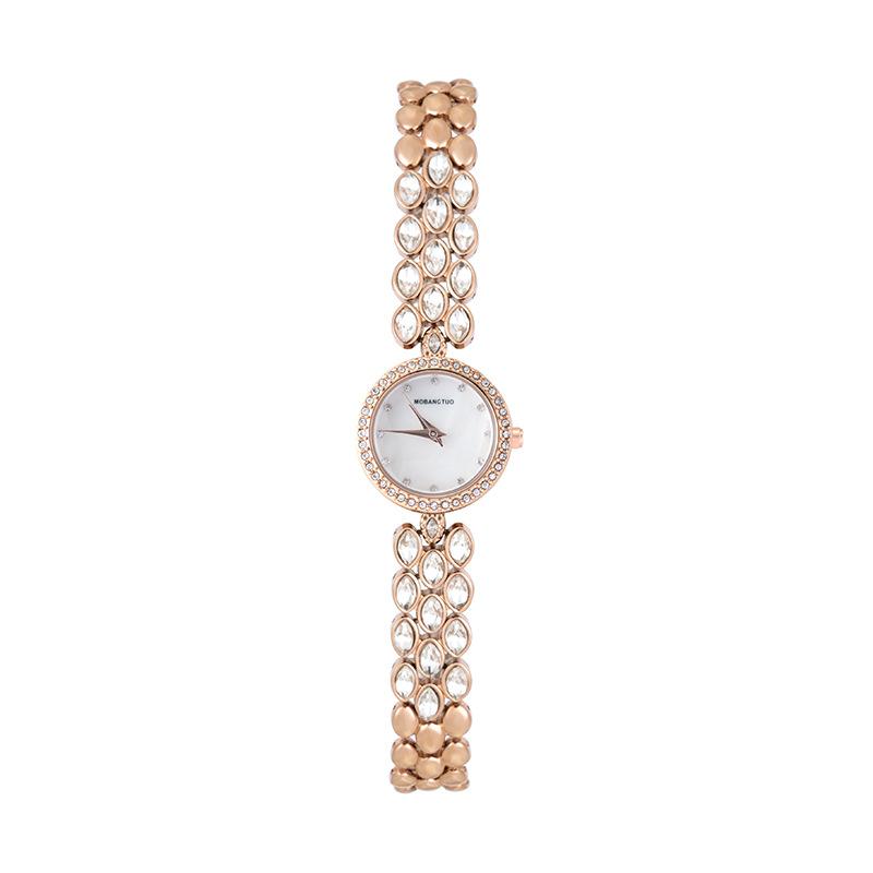Diamond Zircon Bracelet Women'S Watch Fashion Fritillary Face Metal Belt Waterproof Quartz Watch