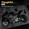 1/9 Kawasaki Ninja H2R with Spray Alloy Motorcycle Model Toy Vehicle Collection Sound and Light Off Road Autocycle Toys Car