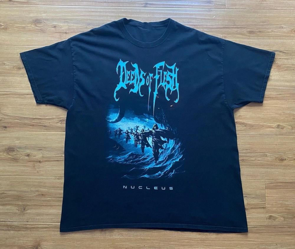 Deeds of Flesh Рубашка Nucleu Классическая Черная Унисекс Размер S-5XL Унисекс Футболка XXXL