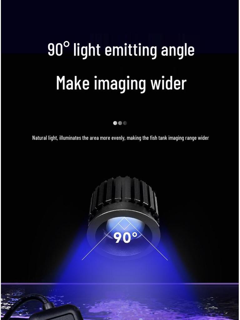 Cross-Border Reef Tank Coral Light: Deep Sea Spectrum, UV for Fluorescence, High-Brightness Lens, Smart Upgrade