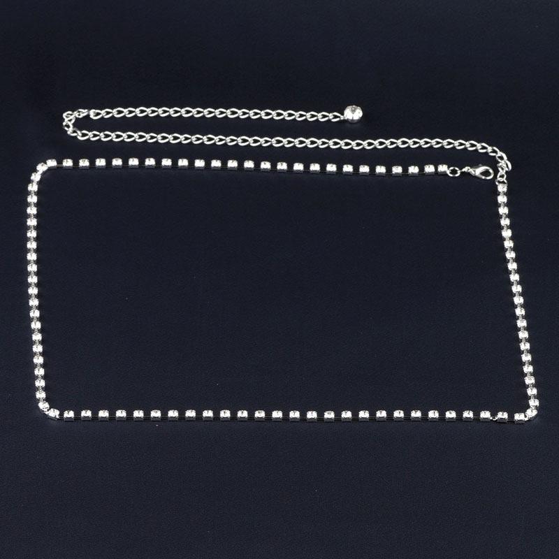 Elegant Rhinestone Long Waist Chain for Weddings & Daily Wear