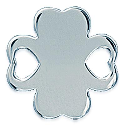 [H8222] - Silver Pendant 'Clover' 2 Holes - 18x18 Mm