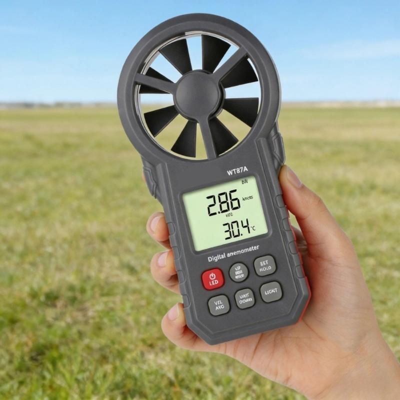 Portable Lightweight Wind Speeds Meter with Slim Design & Lightweight Anemometer for Easy Carrying in Outdoor Field Work