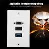 US 3 PORT VGA HDMI USB3.0 Socket Wall Mount Panel Adapter Wall Socket