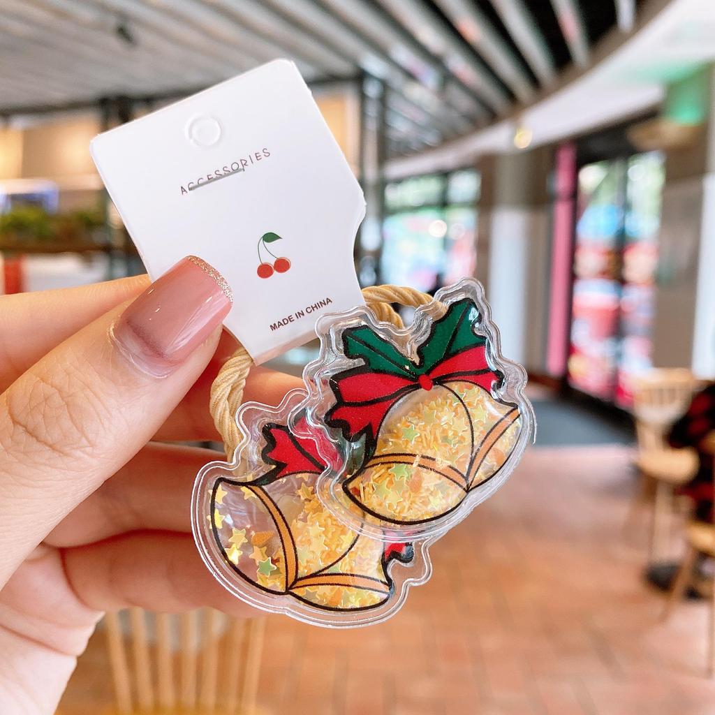 Children's Christmas-Themed Hair Accessories: Tassel Hair Clips & Colorful Santa Hair Ties