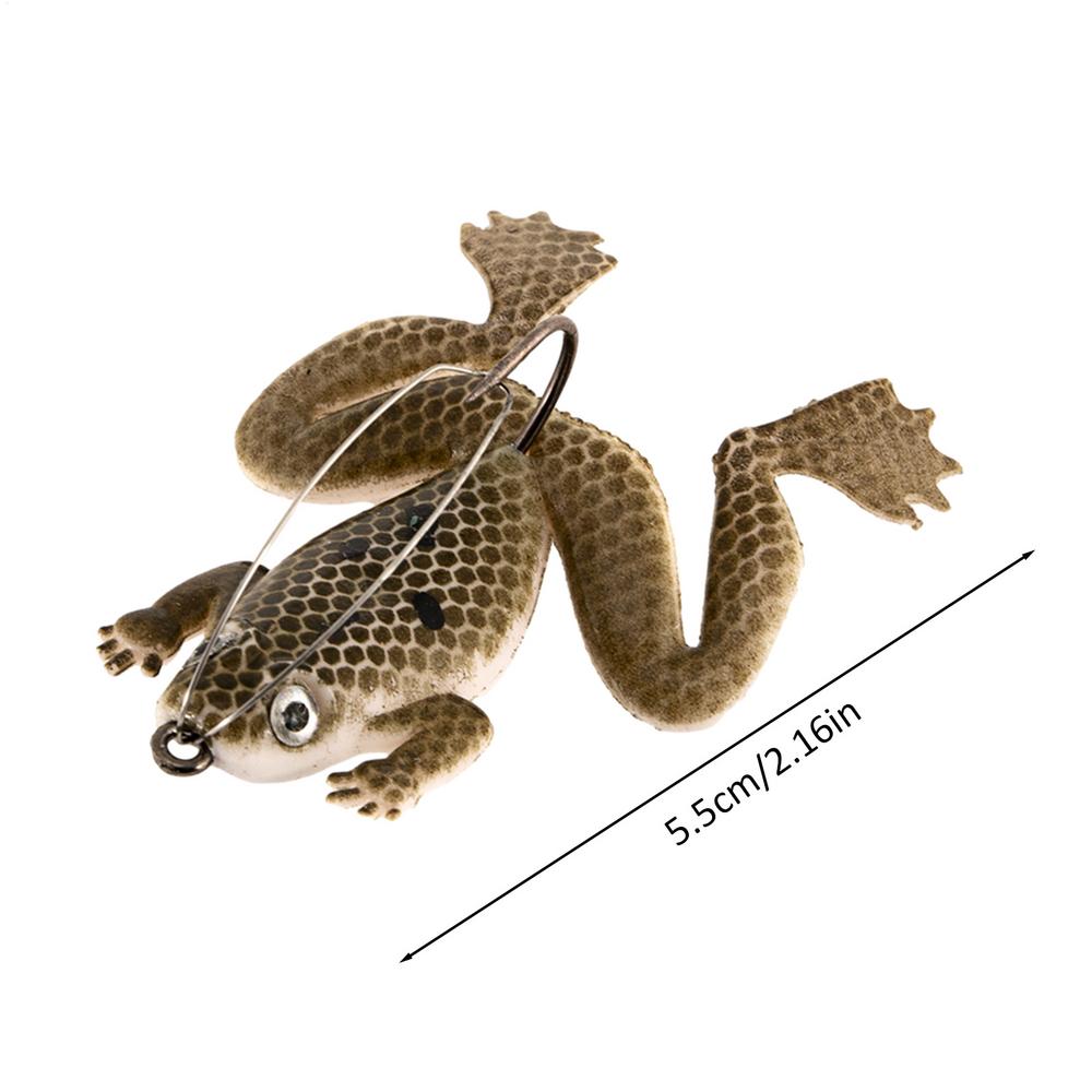 1 Stück Wobbler Weichköder 5,5 cm 5 g Augen Künstlicher Silikon-Froschköder mit Haken für Wels Barsch Barsch Hecht Angelzubehör