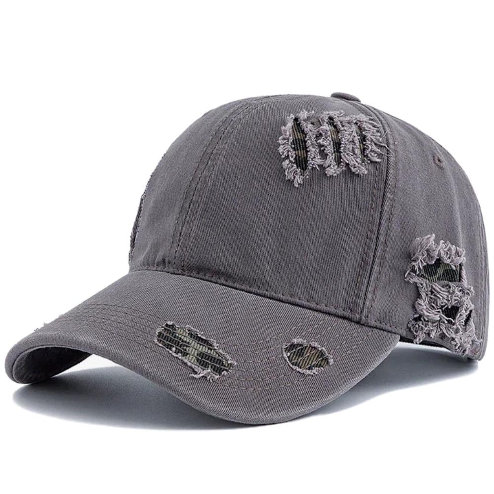 New Style Women's Vintage Distressed Baseball Cap Leopard Print Ripped Sun Hat Casual Streetwear Outdoor Cap