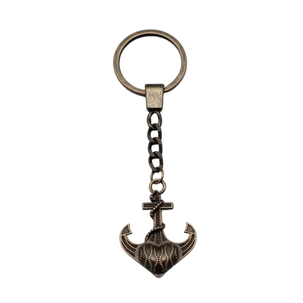 Ornate Gear Keychain Antique Style Punk Pendant Key Holder 30mm Ring