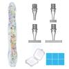 Ergonomic Diamond Painting Art Dot Drill Pen Kit With 4pcs Slim Thread Stainless Steels Metal Pen Heads Roller Tool Accessories