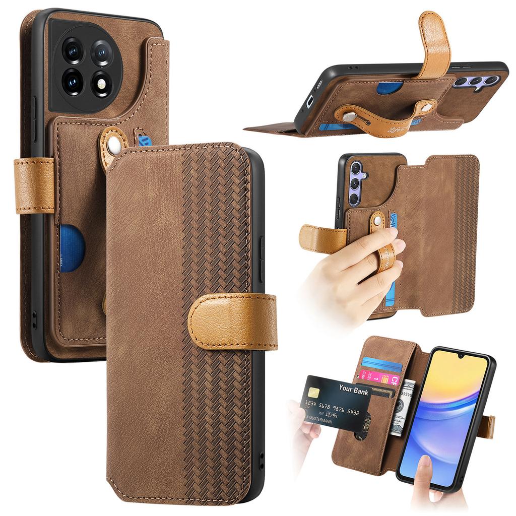 Ultimate Shockproof Wallet Case for OnePlus 11/Nord CE3/Ace 5/13R/Sony Xperia 1 VII/Nothing CMF Phone 2 Pro/3a.Card Holder + Stand + RFID Protection