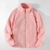 Reversible Fashion Fleece Jacket for Spring Autumn Unisex Couple Coral Fleece Polar Fleece Sherpa Wool Warm Blouse