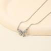 Fashionable Bow Necklace Bowknot Pendant Neckchain Adjustable Chain Choker Handmade Collarbone Chain Gifts for Women