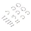 Nose Studs Set Stainless Steel Exquisite Different Shapes Safe Smoothing Polished Surfaces Nose Studs for Women