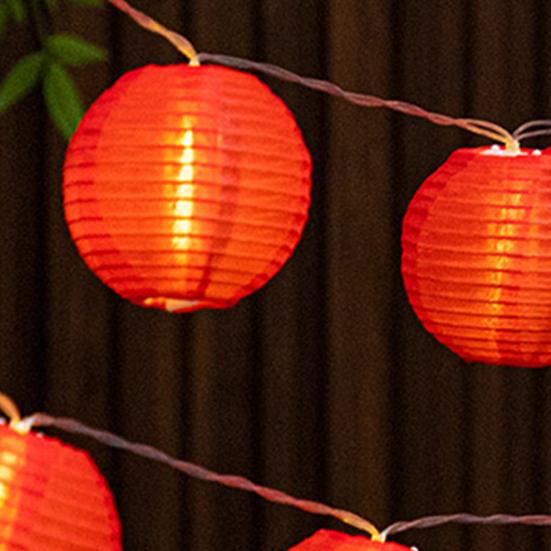 Small Lantern String Lights USB Powered 50 LEDs Waterproof Outdoor Fairy Light for Patio Garden