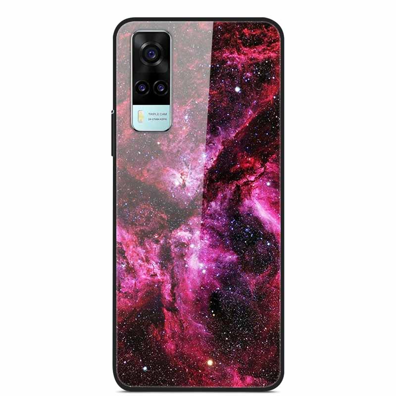 For vivo Y53S 4G Case Y31 2021 Tempered Glass Hard Back Case for vivo Y31 2021 Phone Cover Cat Bumper Fundas Capa For vivoY53 5G