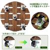 Yangbaga Flower Pot Stand Set of 2 Flower Movable Round Wooden Flower Pot Trolley with Lockable Casters for Flower Succulent Garden Pots, Saucers,