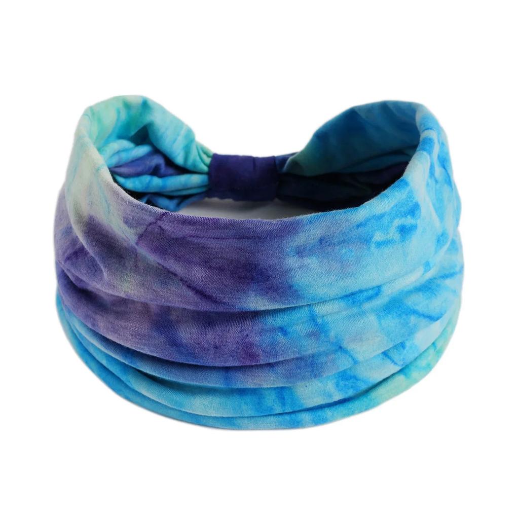 Boho Knot Turbans Yoga Elastic Head Wrap Women Headband Wide Hairbands Headwear Floral Bandanas Fashion Hair Band Accessories
