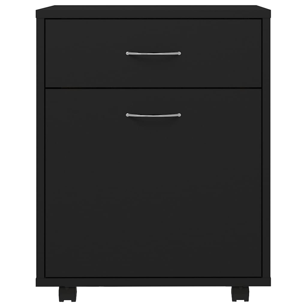 Mobile Cabinet in Black 45 x 38 x 54 cm Particleboard