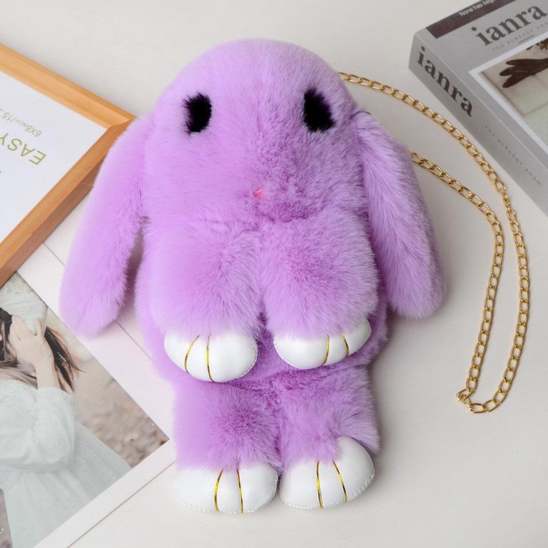 Women's Cute Plush Rabbit Crossbody and Backpack – Versatile and Stylish for Students and Kids