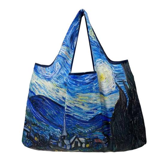 Yousheng Shopping Bag Foldable Large Capacity Tote Durable Oxford Reusable Grocery Bag Strong Load-Bearing Shoulder Storage Bag