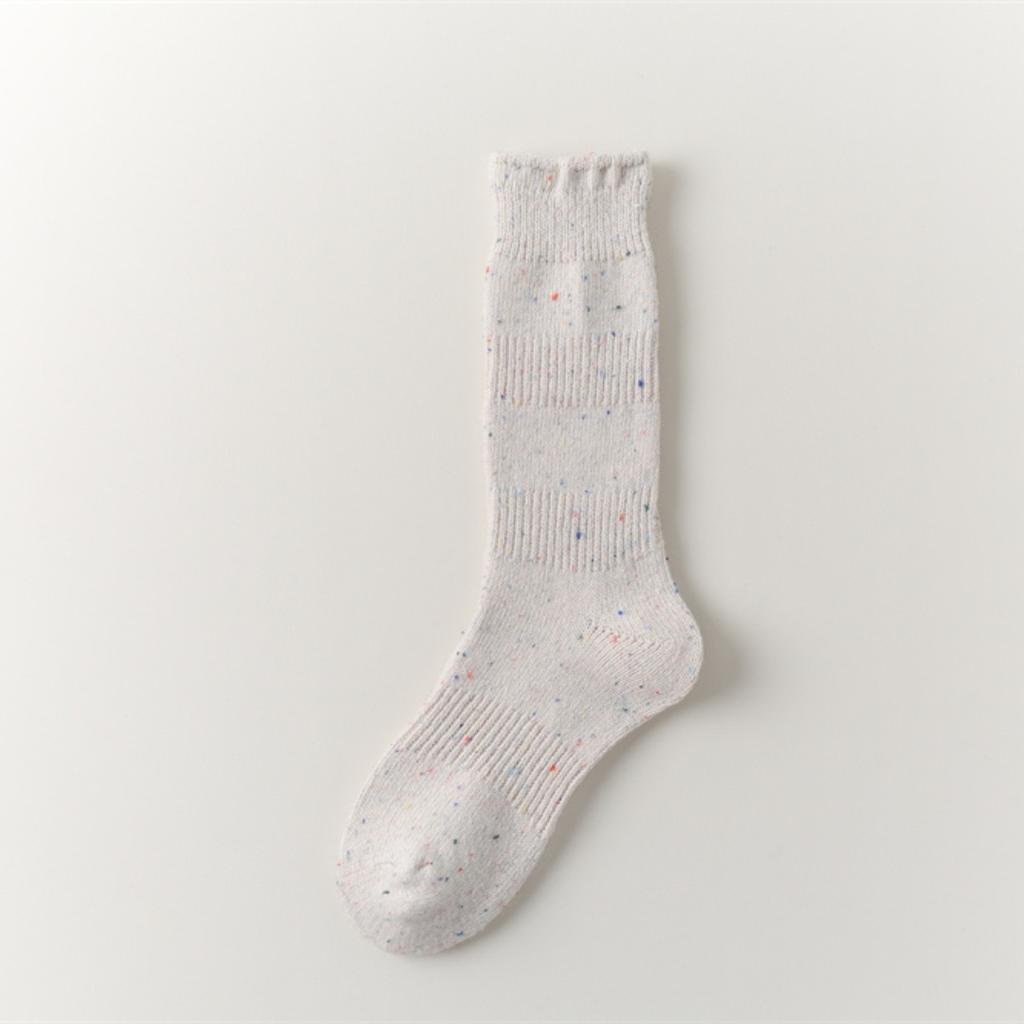 Color Dot Yarn Wool Socks Thickened Ankola Red Trend Retro Delicate Warm Women'S High Stack Socks