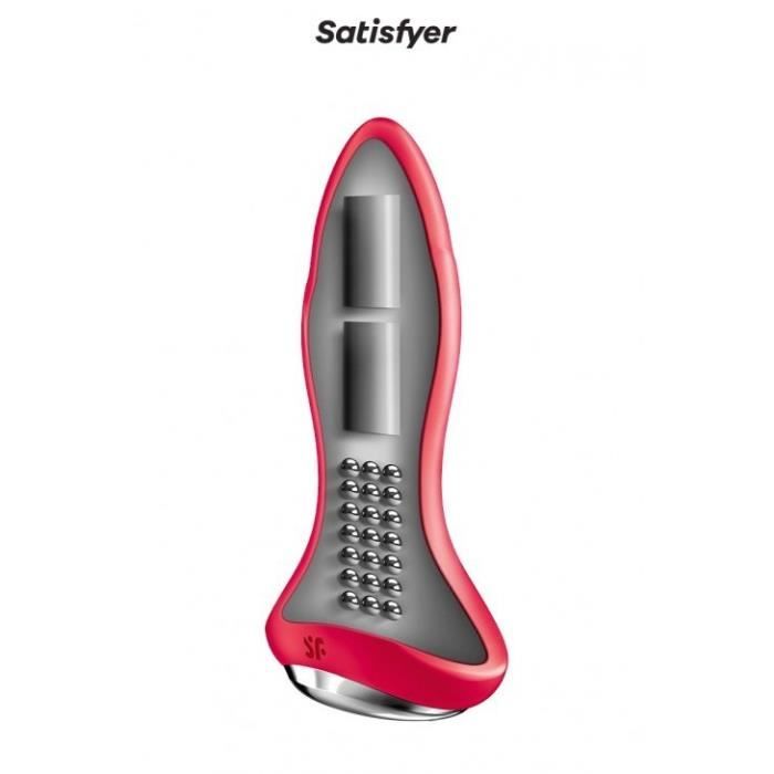 Sextoy anal connecté - Satisfyer - Rotator Plug 1+ - Rouge - Silicone - Étanche IPX7
