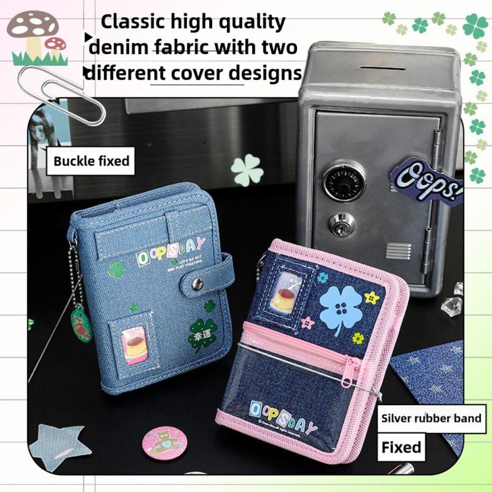

Multi-function DIY Binder Journal Book Y2K Style School Accessories Star Card Holder Girls Gift світло-синій колір