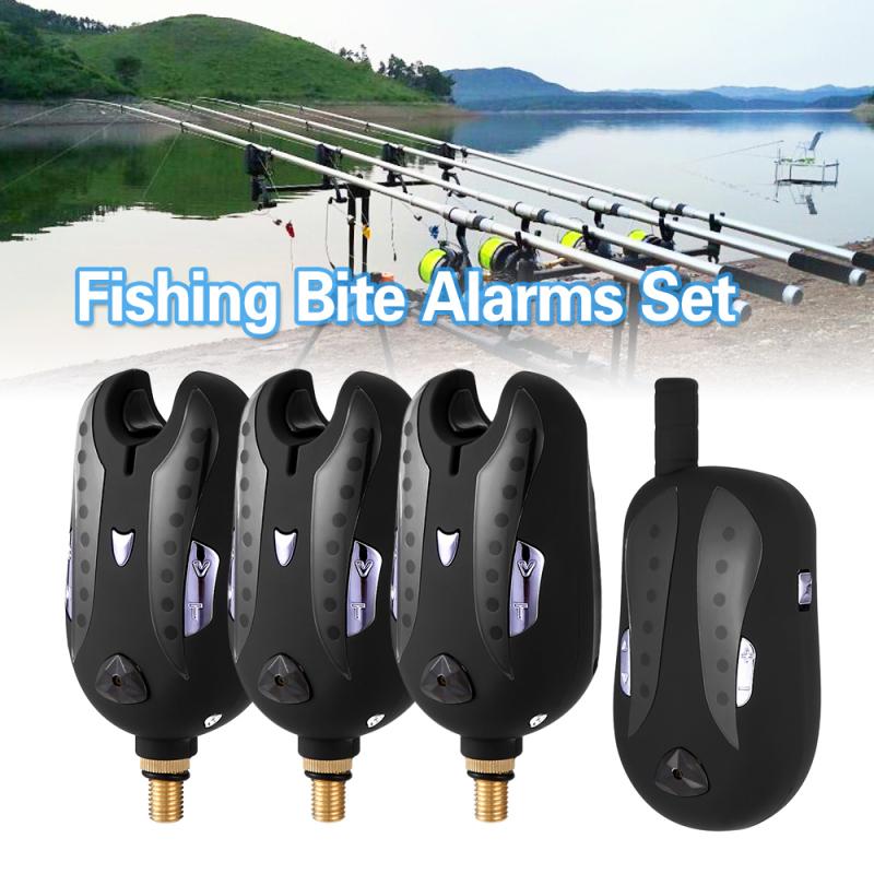Wireless Digital Fishing Alarm Fishing Bite Alarms Set Fishing Receiver Sound Alert Kit Led Alarm Indicator with Portable Case