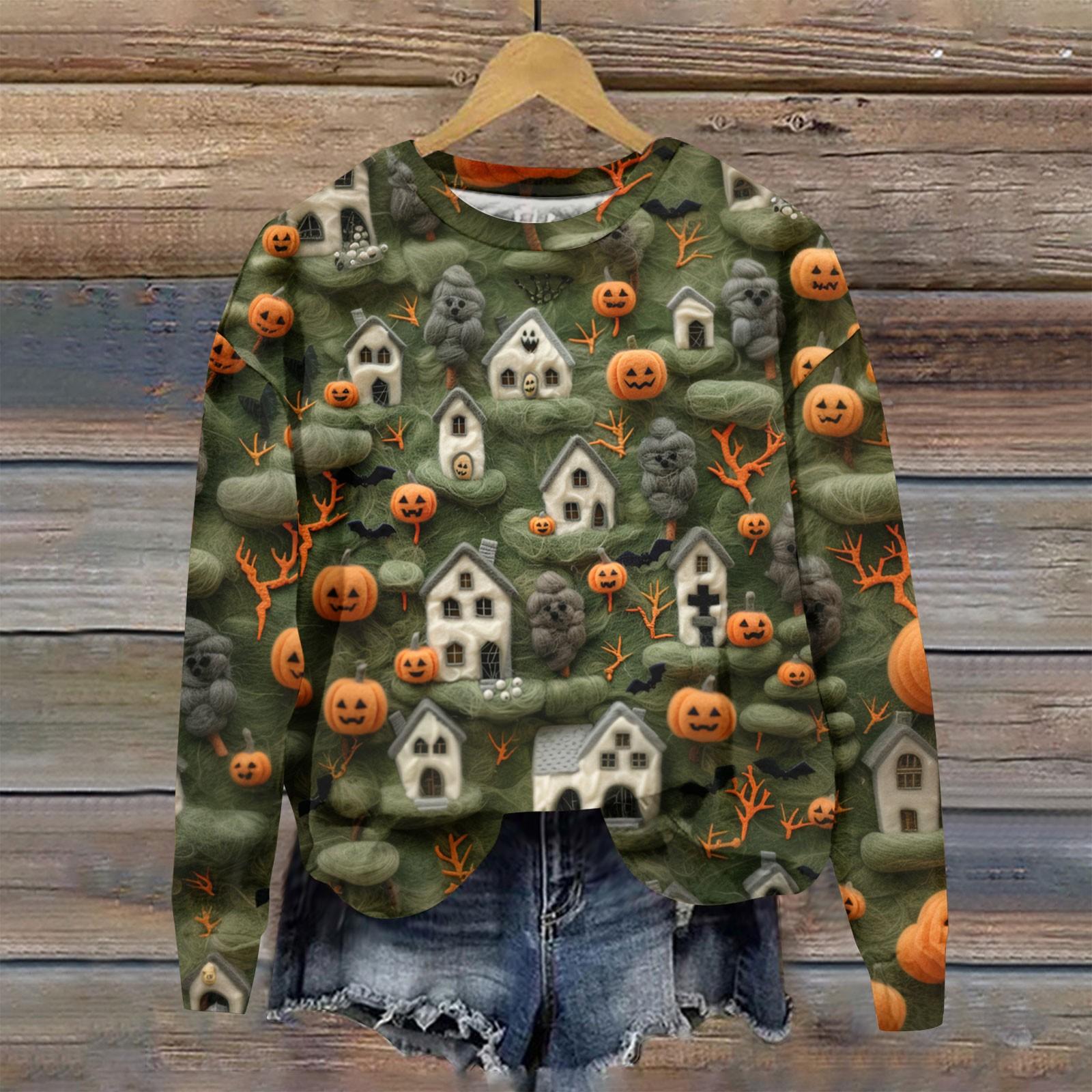 Женский осенне-зимний топ с круглым вырезом и длинными рукавами — фото 9