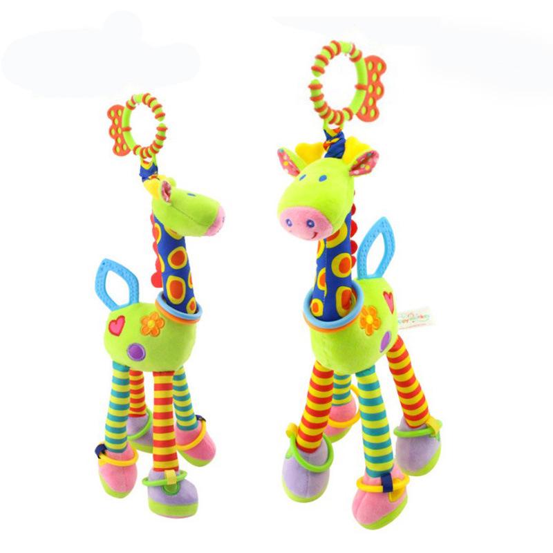 Giraffe Rattle Plush Toy for Crib - Happy Monkey Collection