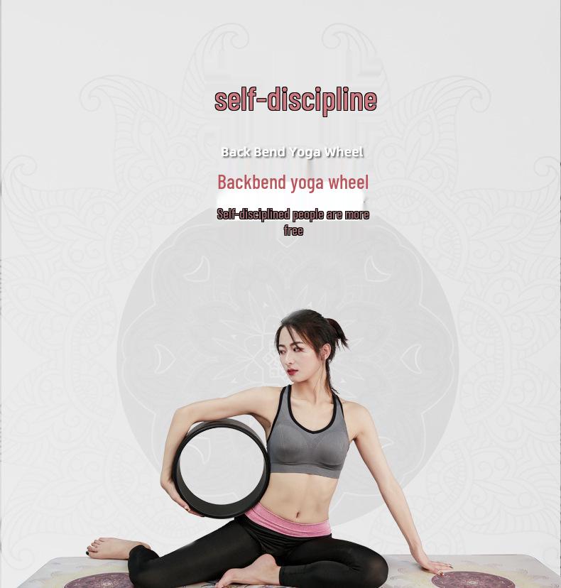 Yoga Wheel Shoulder Opener & Backbend Ring - Cork Pilates Circle for Flexibility & Fitness