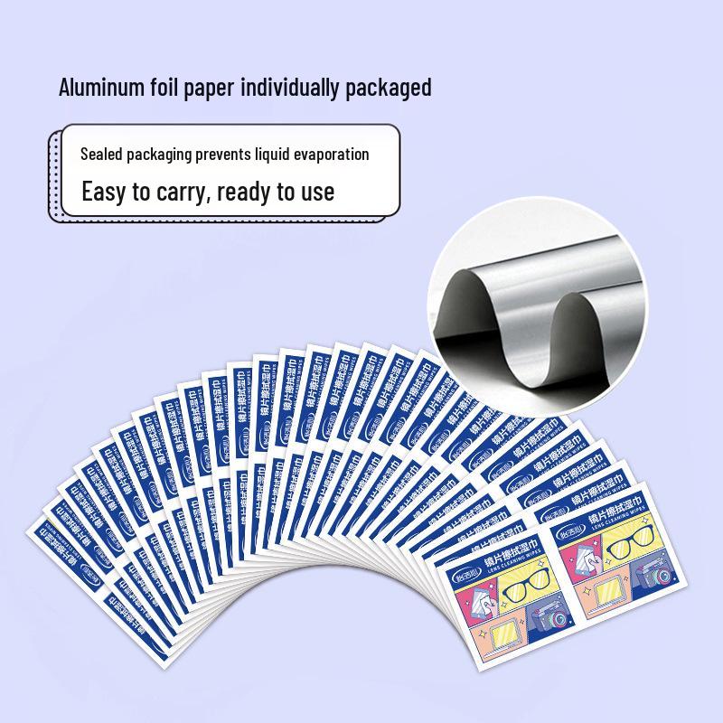 Anti-Fog Quick-Dry Lens & Screen Wipes - Disposable, Oil & Dust Removal