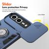 KEYSION Shockproof Armor Case for Infinix Hot 60i 5G Silicone+PC Camera Lens Protection Ring Stand Phone Cover for Hot 60i 5G