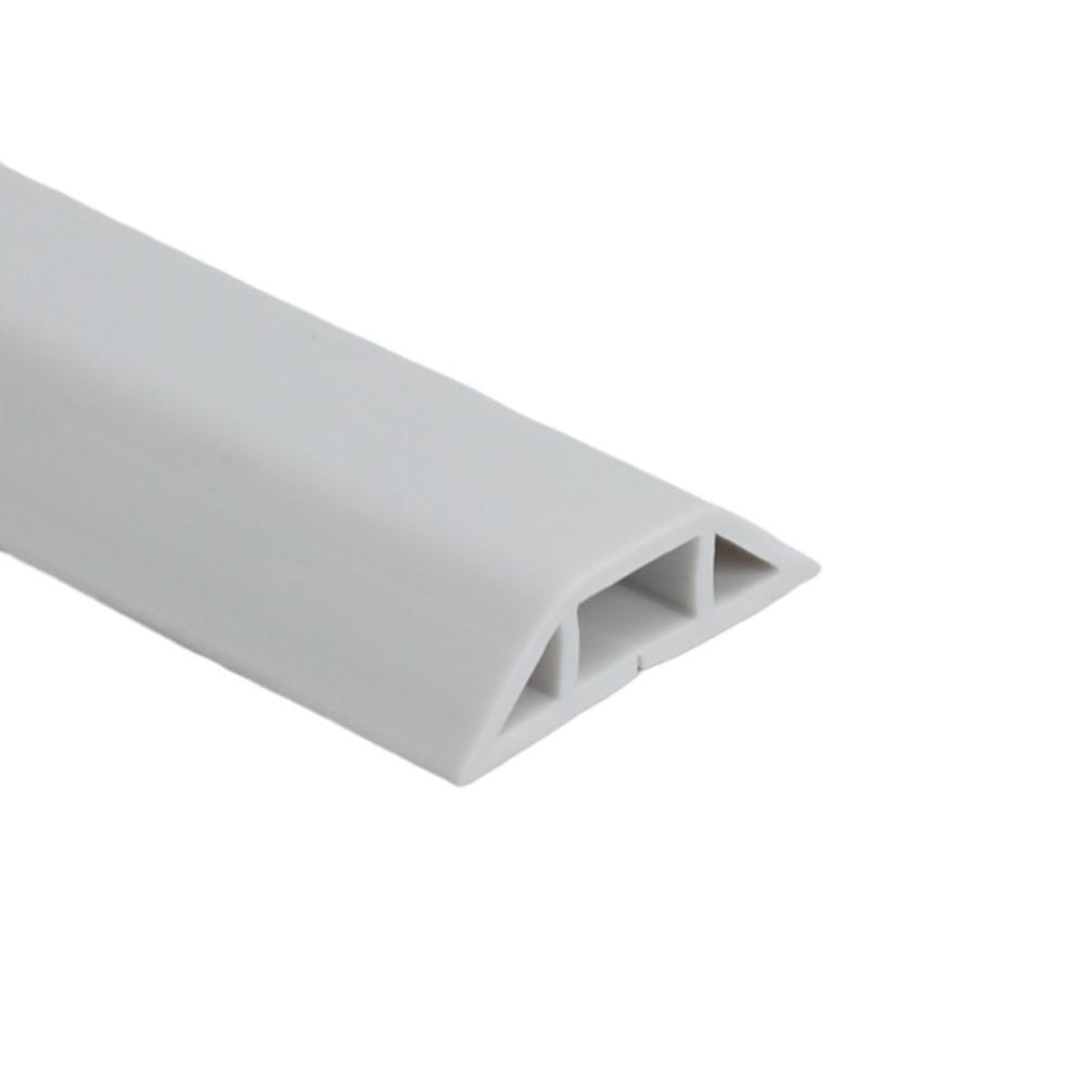 1pc 1m/39.37in Wear-resistant Trunking Fixed Wire Trunking with Adhesive Backing Soft Rubber Self-adhesive Wire Casing