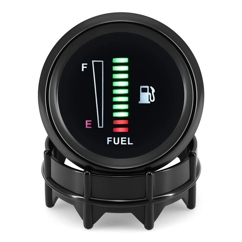 Fuel Gauge 240-33Ohm 2" 52Mm 10 LED Oil Tank Level Meter With LED Light For Car 12V Display Fuel Level Meter Mini Meter