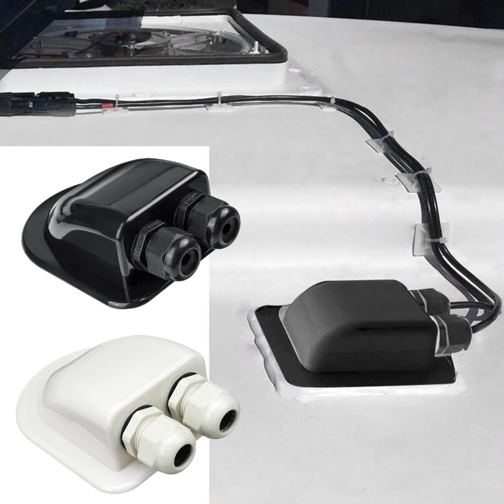 Caravan Solar Car Junction Box Cable Entry Gland Box Roof Wire Entry Cable Connector Single/Dual Hole Automotive Accessorie Amag