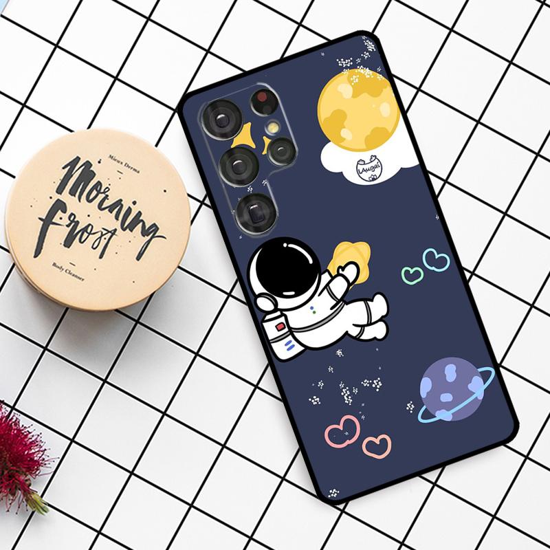 Star Astronaut Cute Case For Samsung Galaxy S21 S22 S23 S24 S25 Ultra S9 S10 S25 Plus S25 FE S20 FE Phone Cover