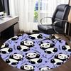 1PC Panda Pattern Office Round Area Rug,  Mat Suitable ForOffice, Under Office Chairs Bedroom Living Room Home Decor, Room Deco