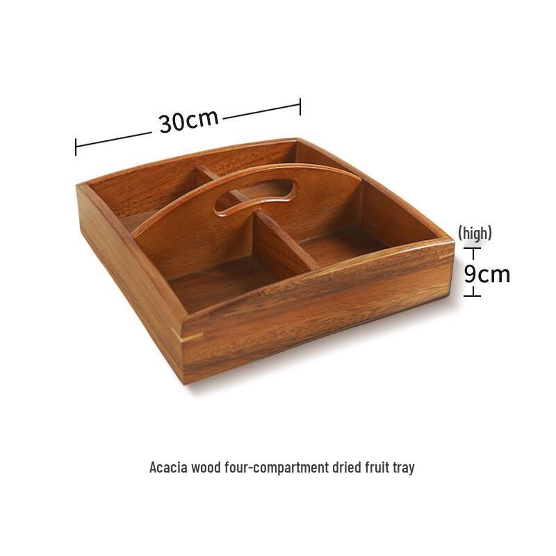 Walnut Wood Divided Snack and Candy Serving Tray