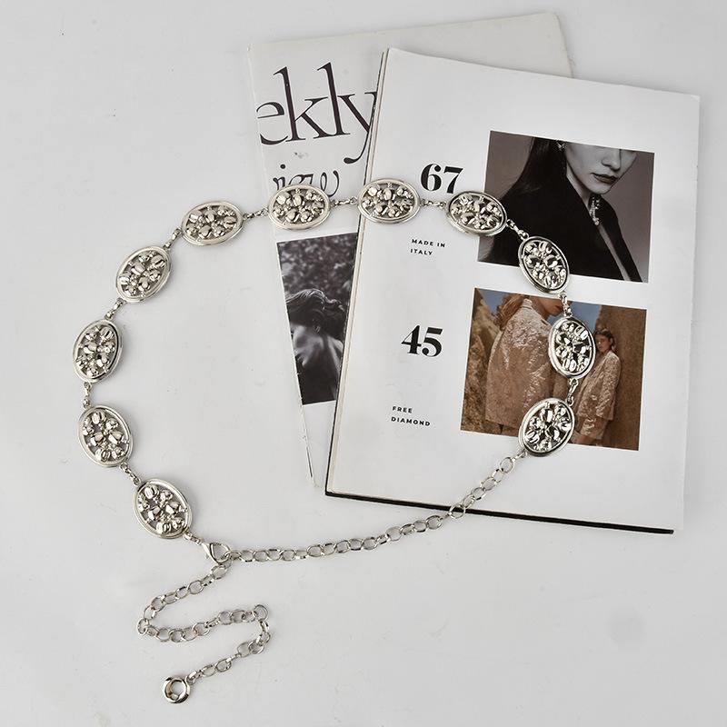 European and American Trendy Metal Waist Chain for Young Women's Ethnic Style Personality Niche Versatile Dress for Women's Body Waist Chain