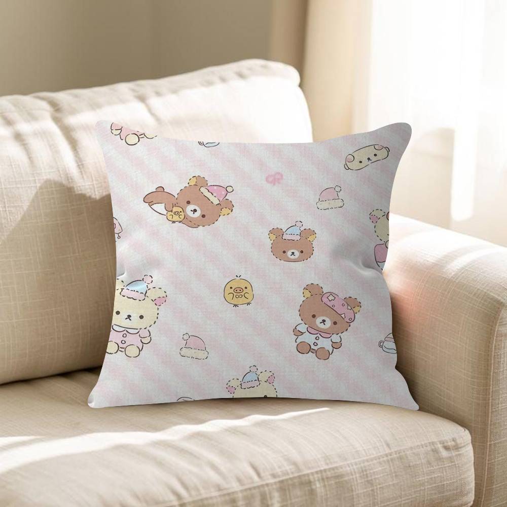 Cartoon Bear Claw Cute Rilakkuma Personalized Picture Text Home Decorative Pillows Household Gifts 45x45cm