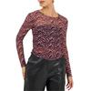 Womens/Ladies Abstract Mesh Slim Top