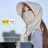 Women's Full Face Sun Hat with UV Protection & Integrated Mask for Summer Cycling